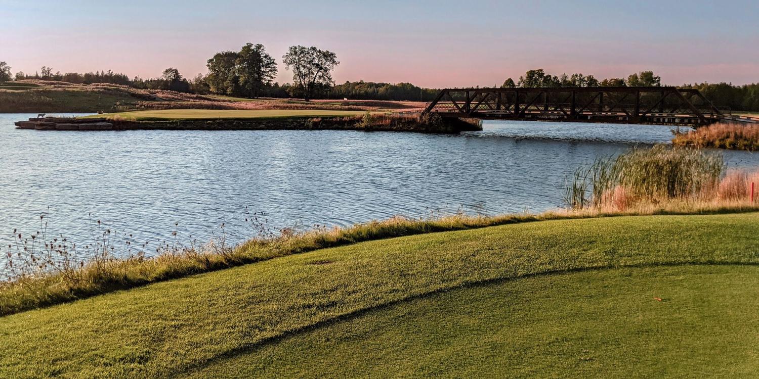 Sweetgrass is a beautiful layout that features this island green.